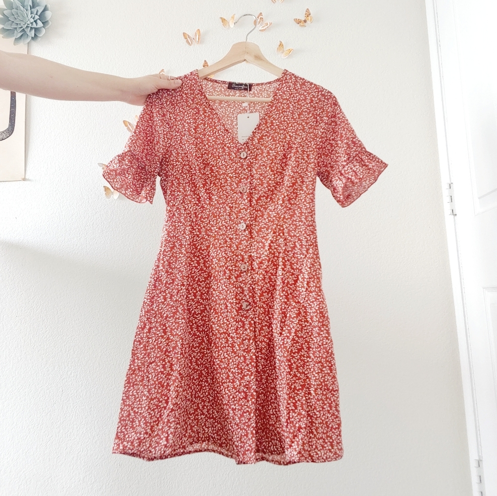 Red Floral Dress